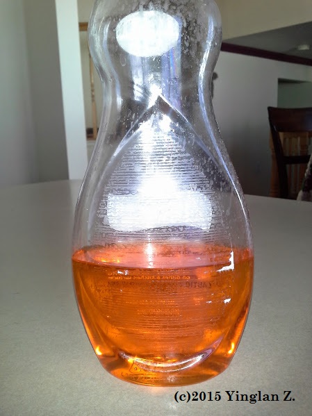 Orange Dishwashing liquid