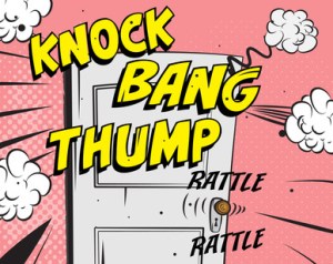 Comic book - door knocking